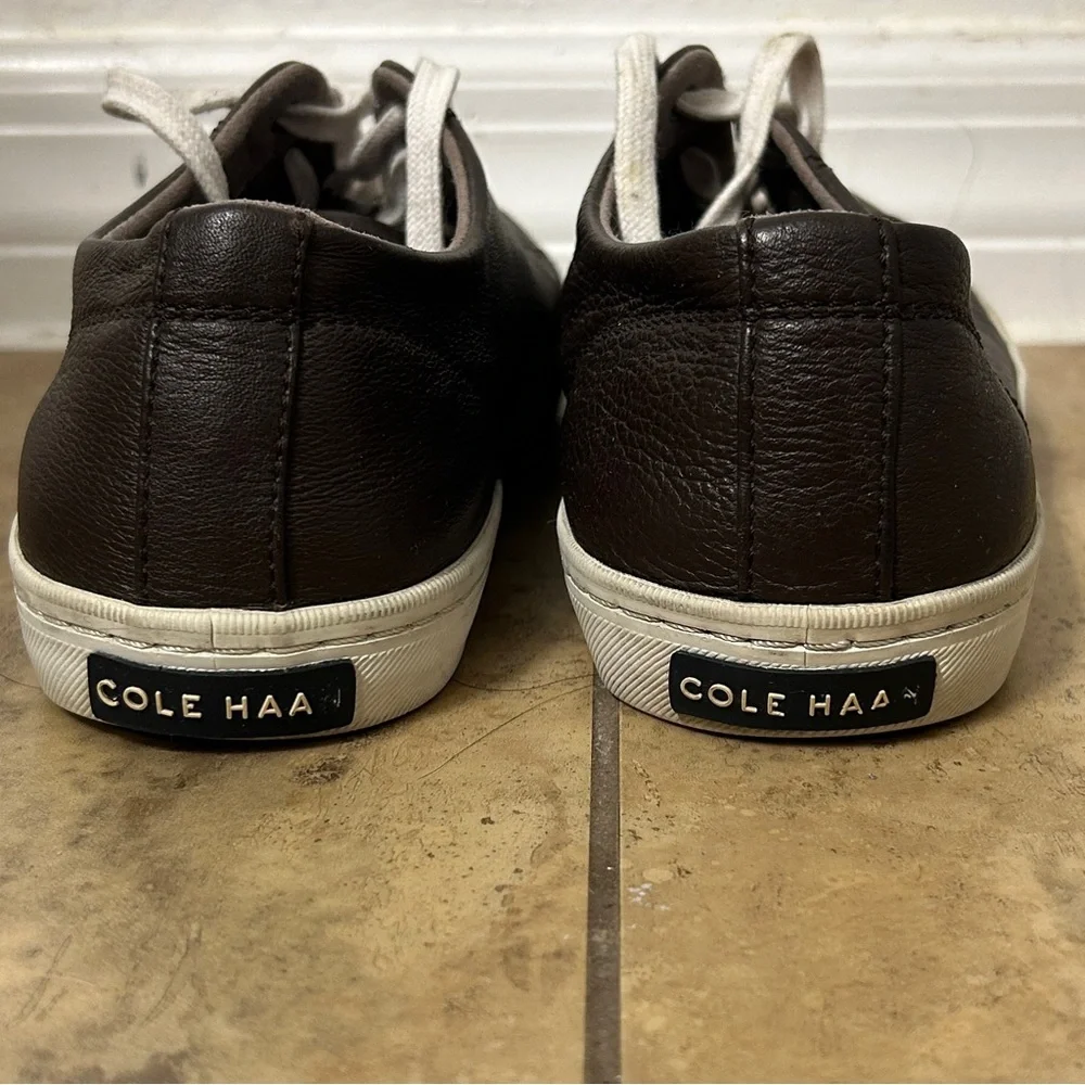Men’s Cole Haan Traxton Luxe Brown Leather Sneakers 9